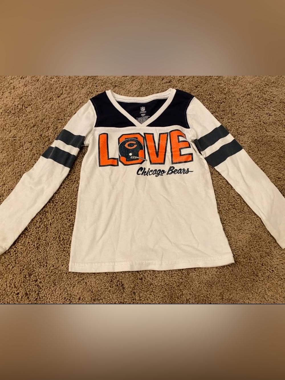 Girls' Chicago Bears 'LOVE' Football Tee, size 5